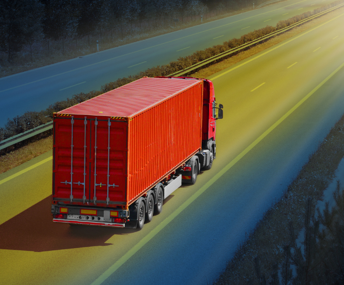 Red truck on highway for "Violence in Mexico" blog.