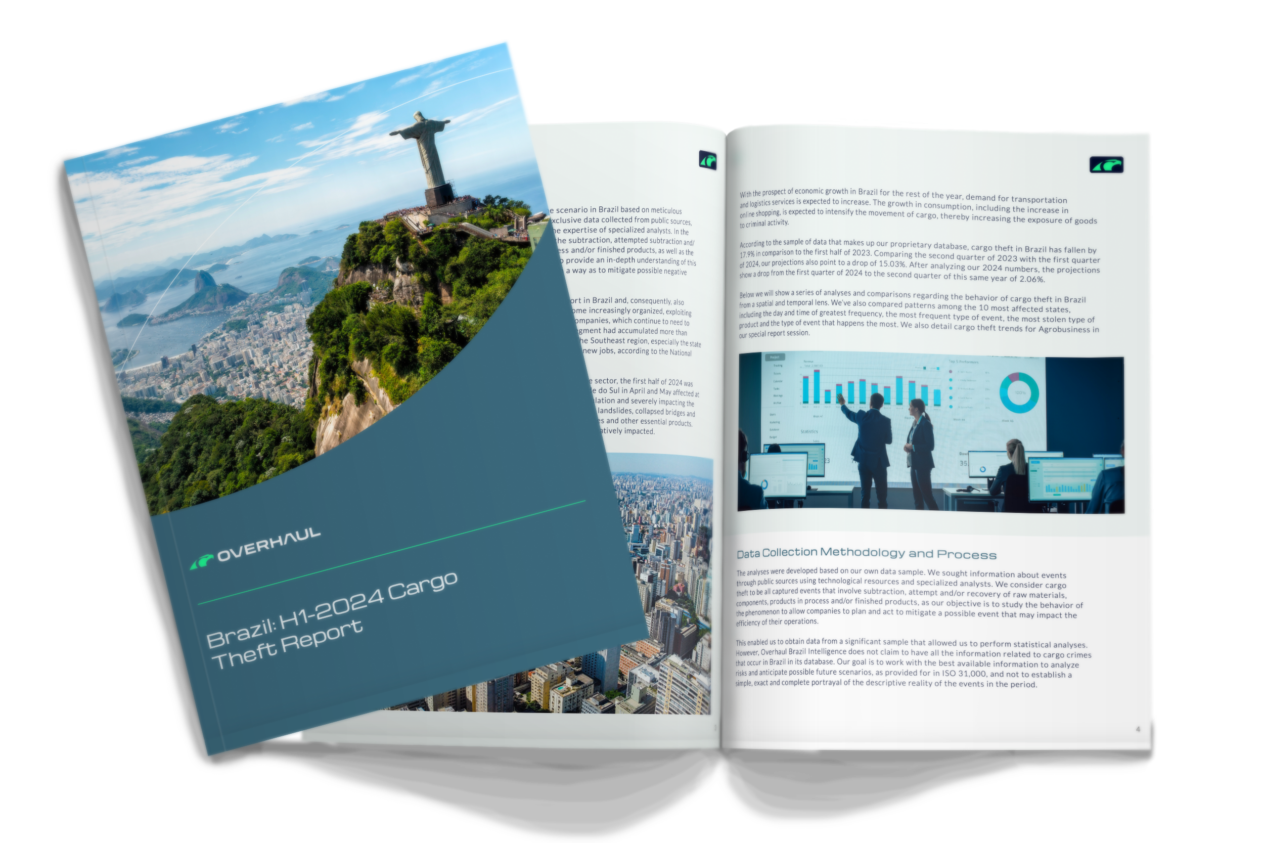 Cover of Brazil Cargo Theft Report for H1-2024.