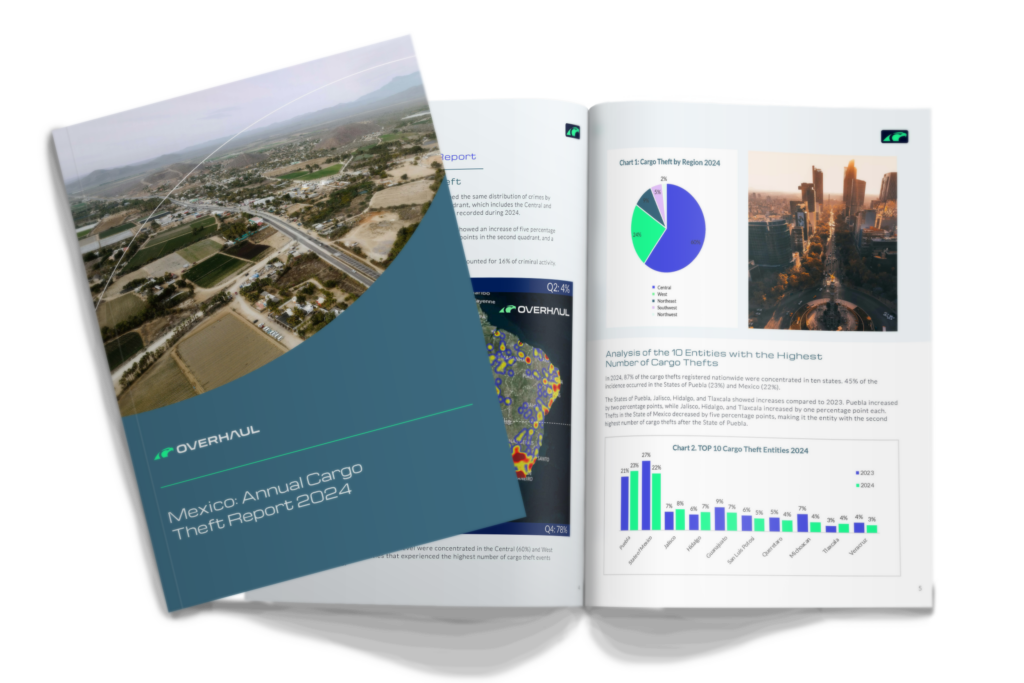 Cover of the Mexico 2024 Cargo Theft Report.