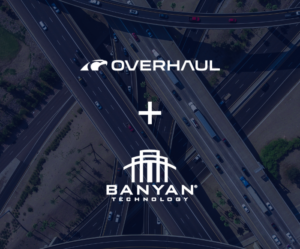 Overhaul + Banyan Technology logos in front of roads.
