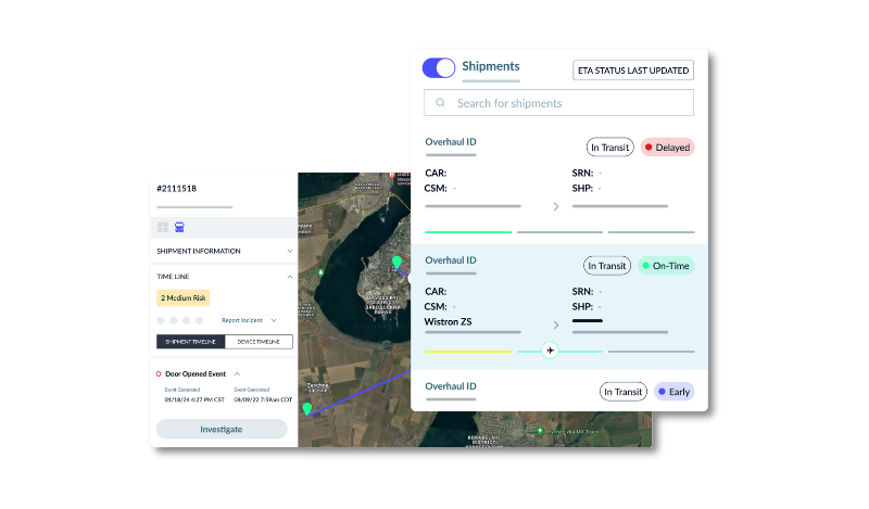 Shipment Manager View.