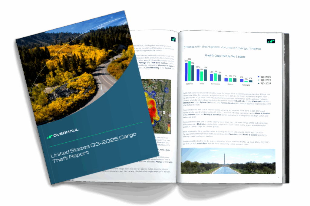 United States Q3-2025 Cargo Theft Report cover.
